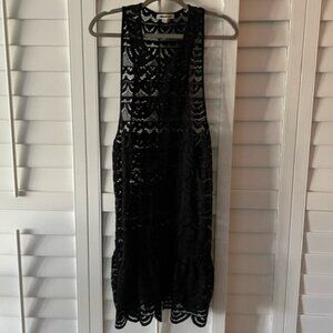 Black Lacey Swim Cover Up